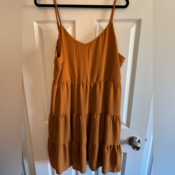 Burnt Orange Summer Dress - Picture 3 of 4